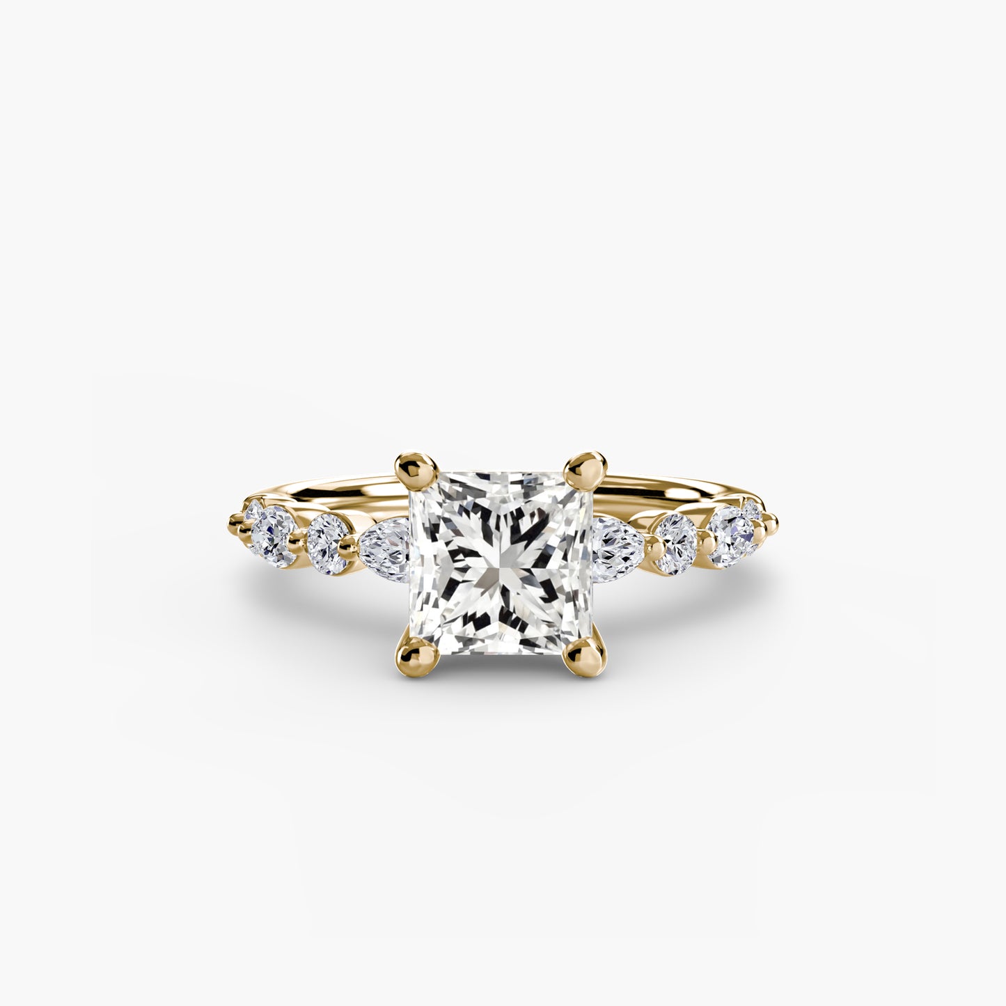 Solitär Ring mit Eternity-Pavé 2