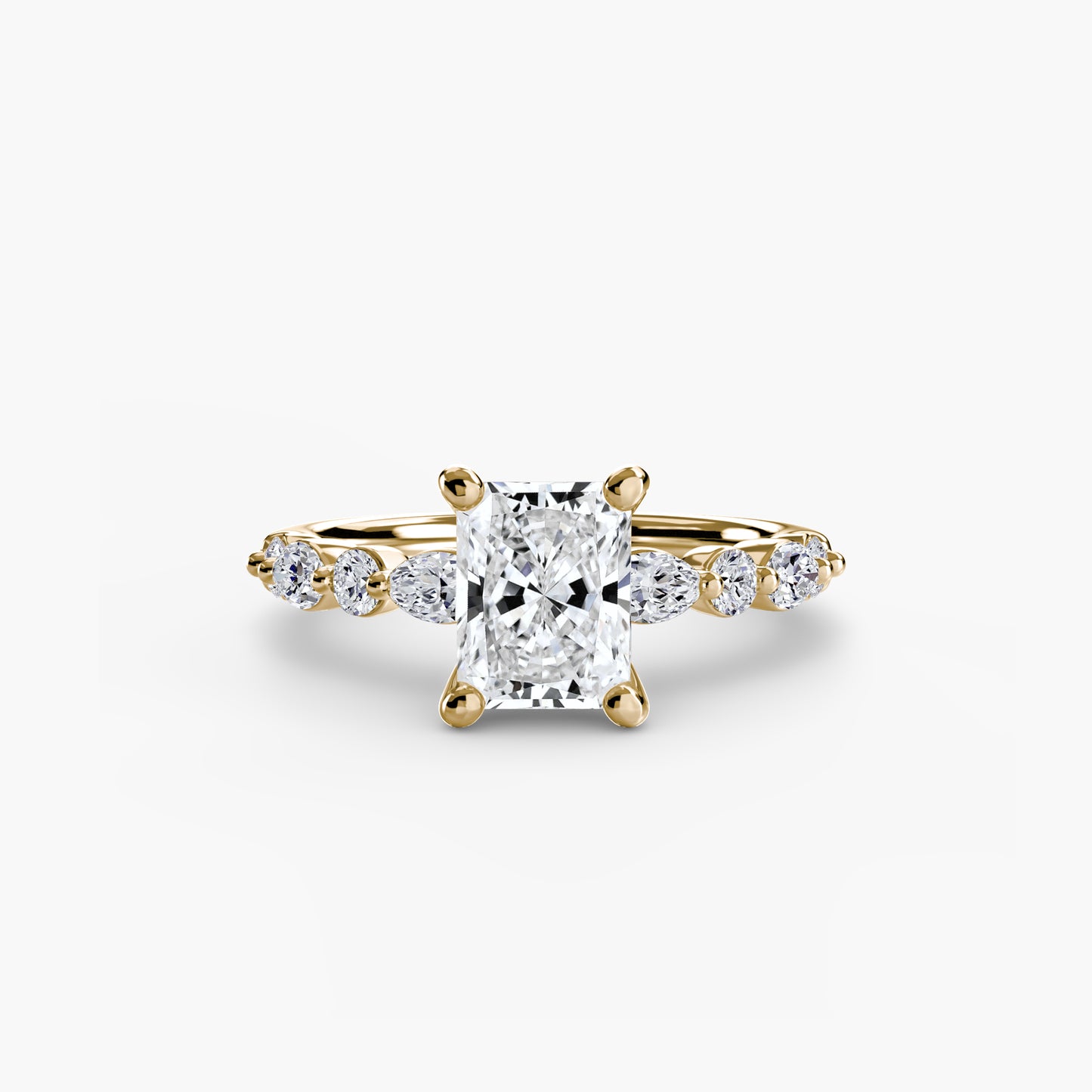 Solitär Ring mit Eternity-Pavé 2
