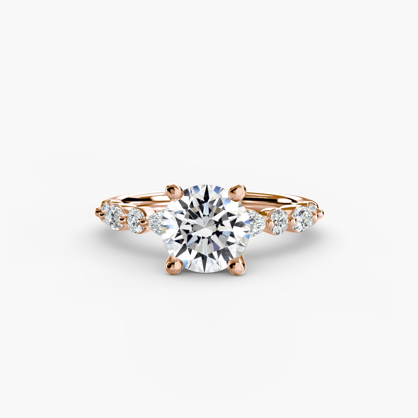 Solitär Ring mit Eternity-Pavé 2