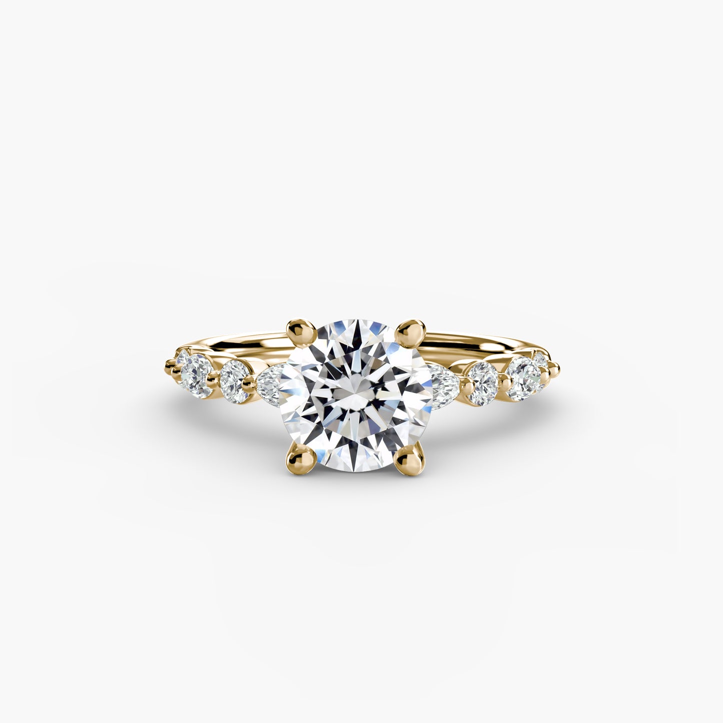 Solitär Ring mit Eternity-Pavé 2