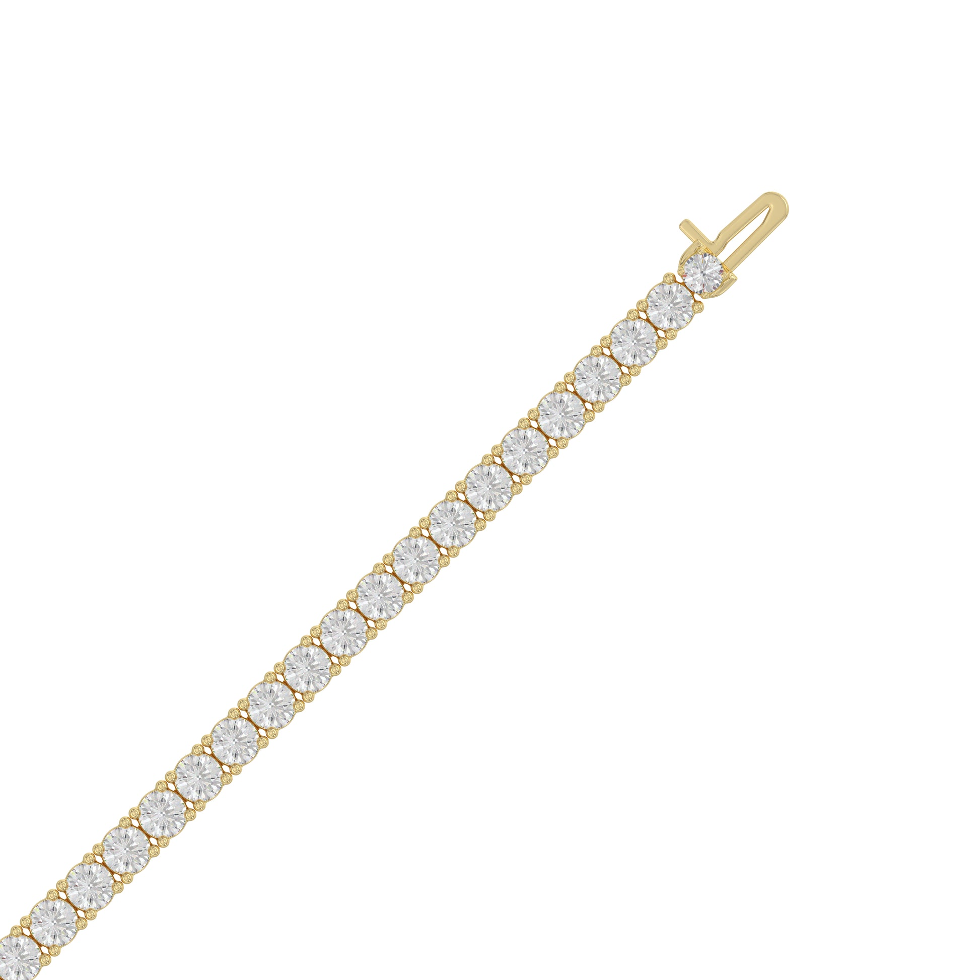 9K Yellow Gold, flat view