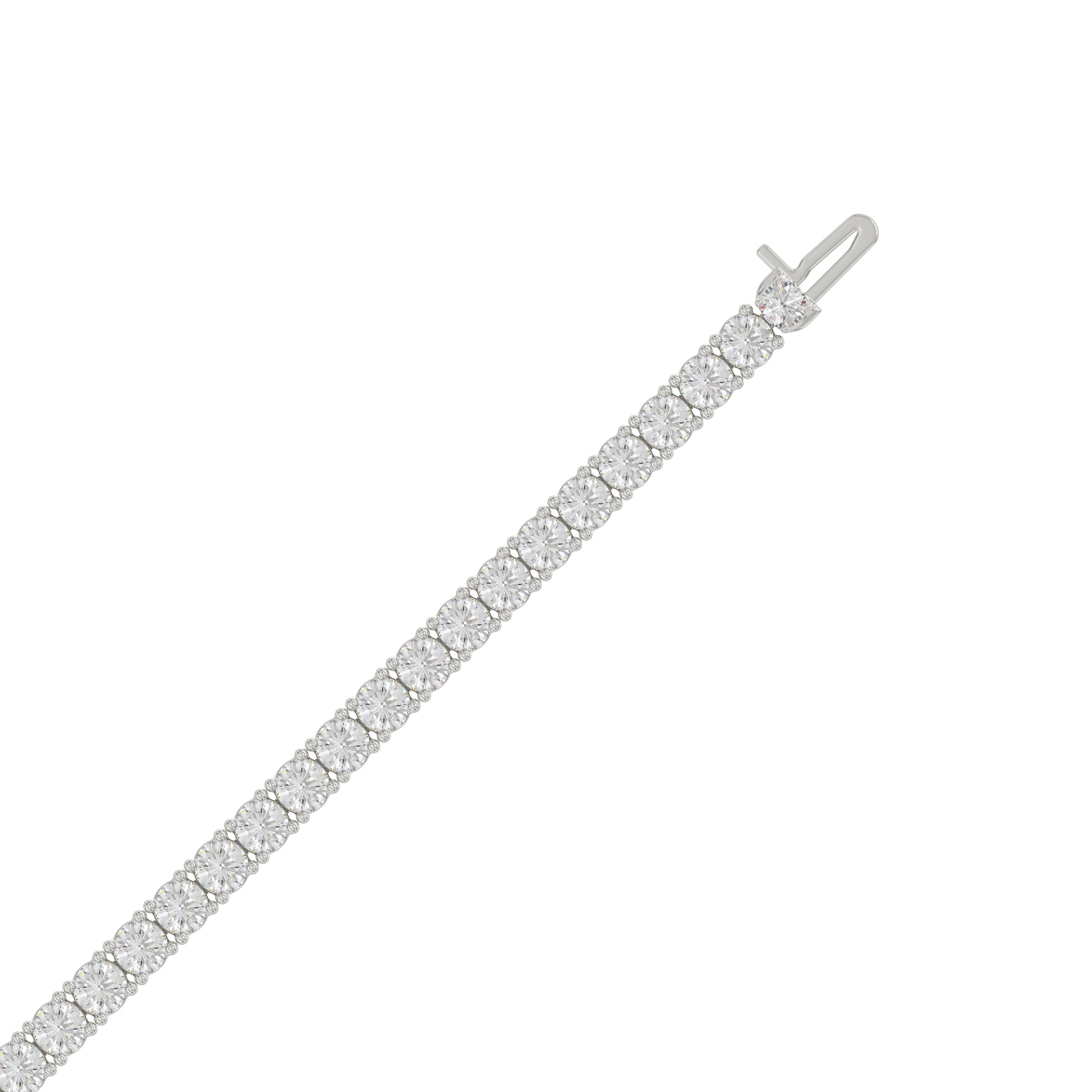 9K White Gold, flat view