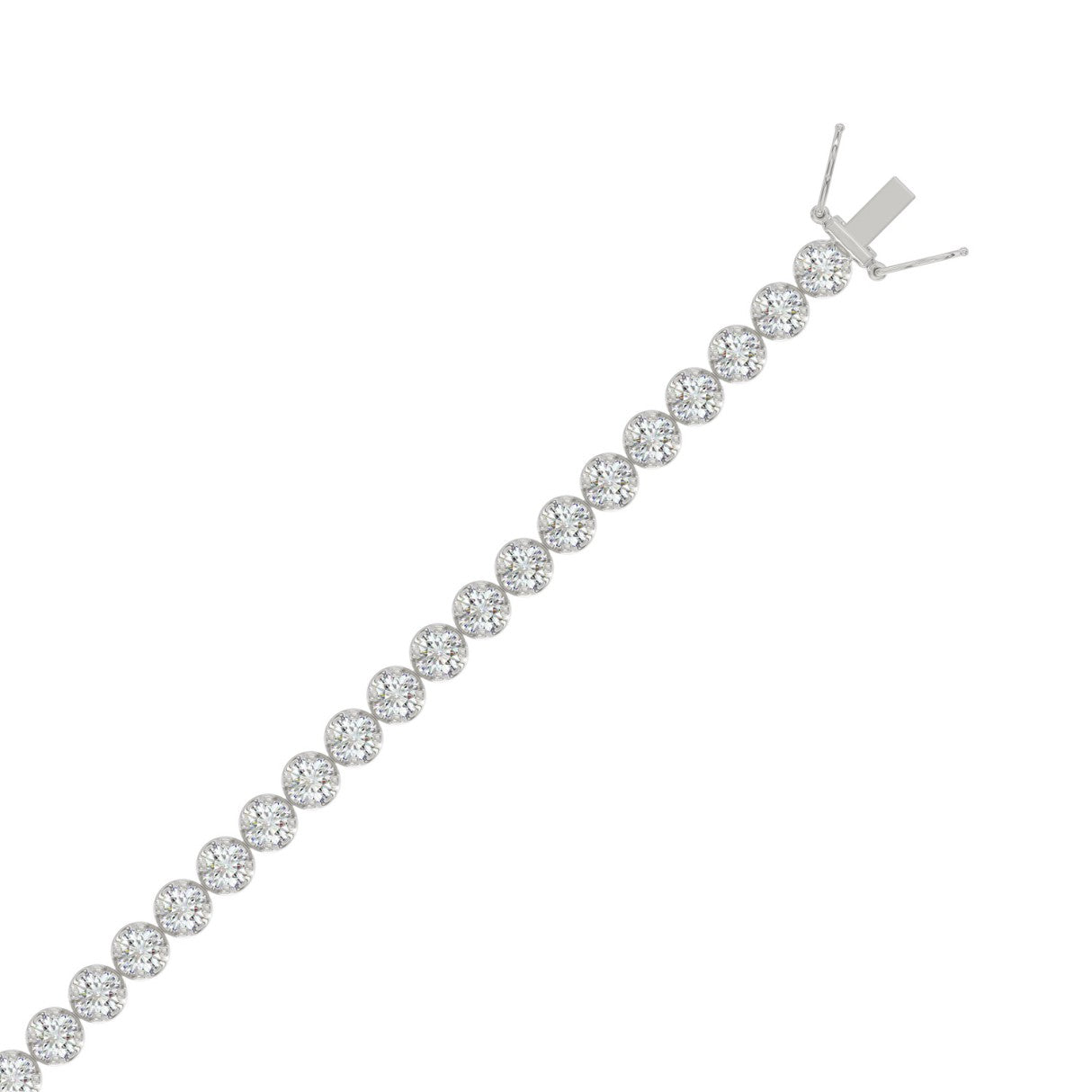 9K White Gold, flat view