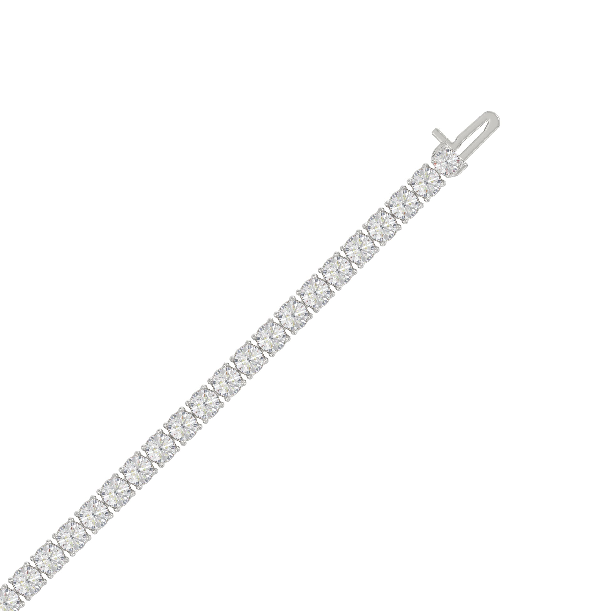9K White Gold, flat view