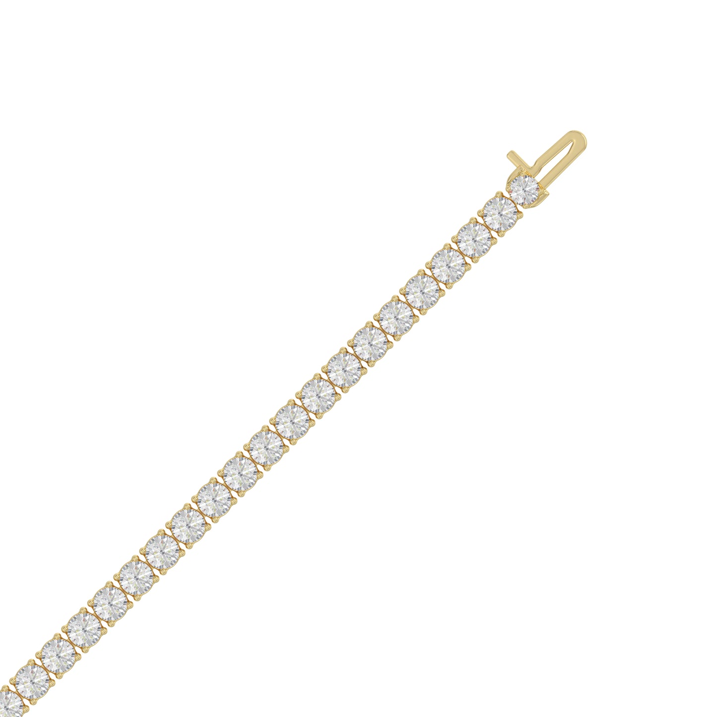 9K Yellow Gold, flat view
