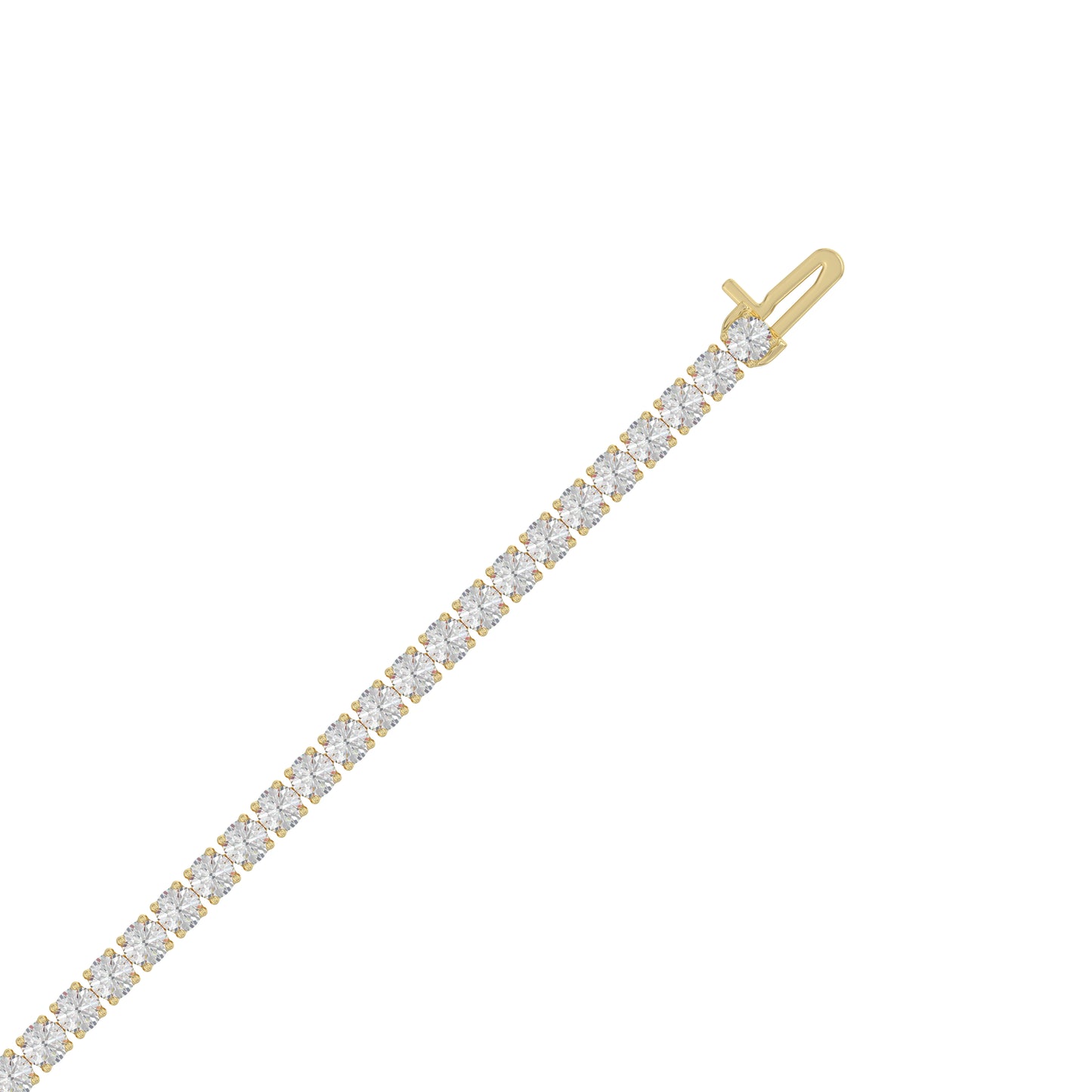 9K Yellow Gold, flat view