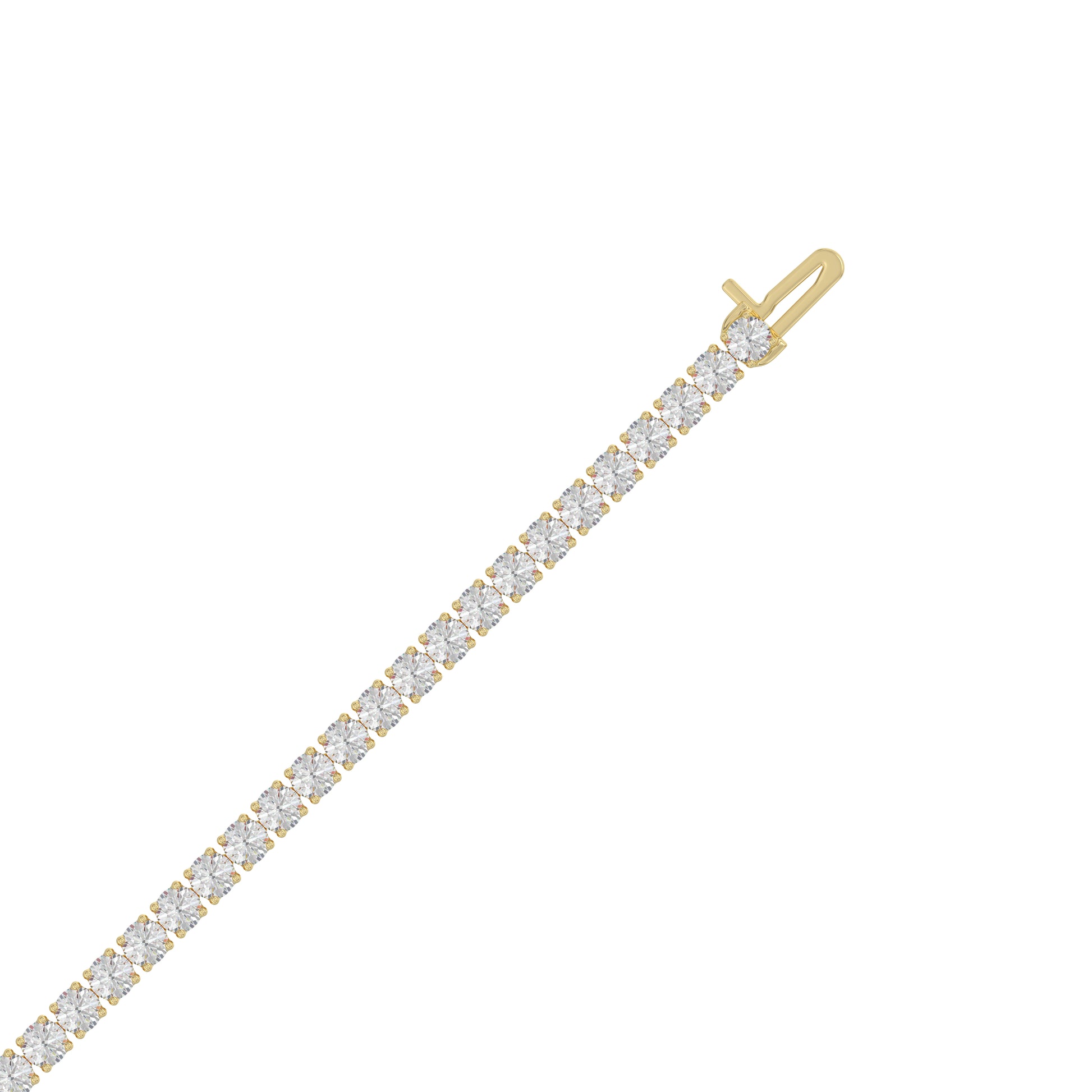9K Yellow Gold, flat view
