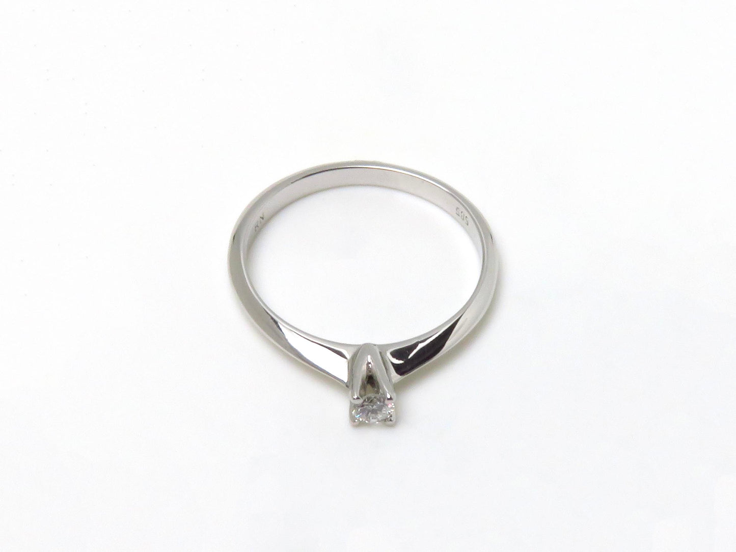 Solitär Ring 585er Weißgold