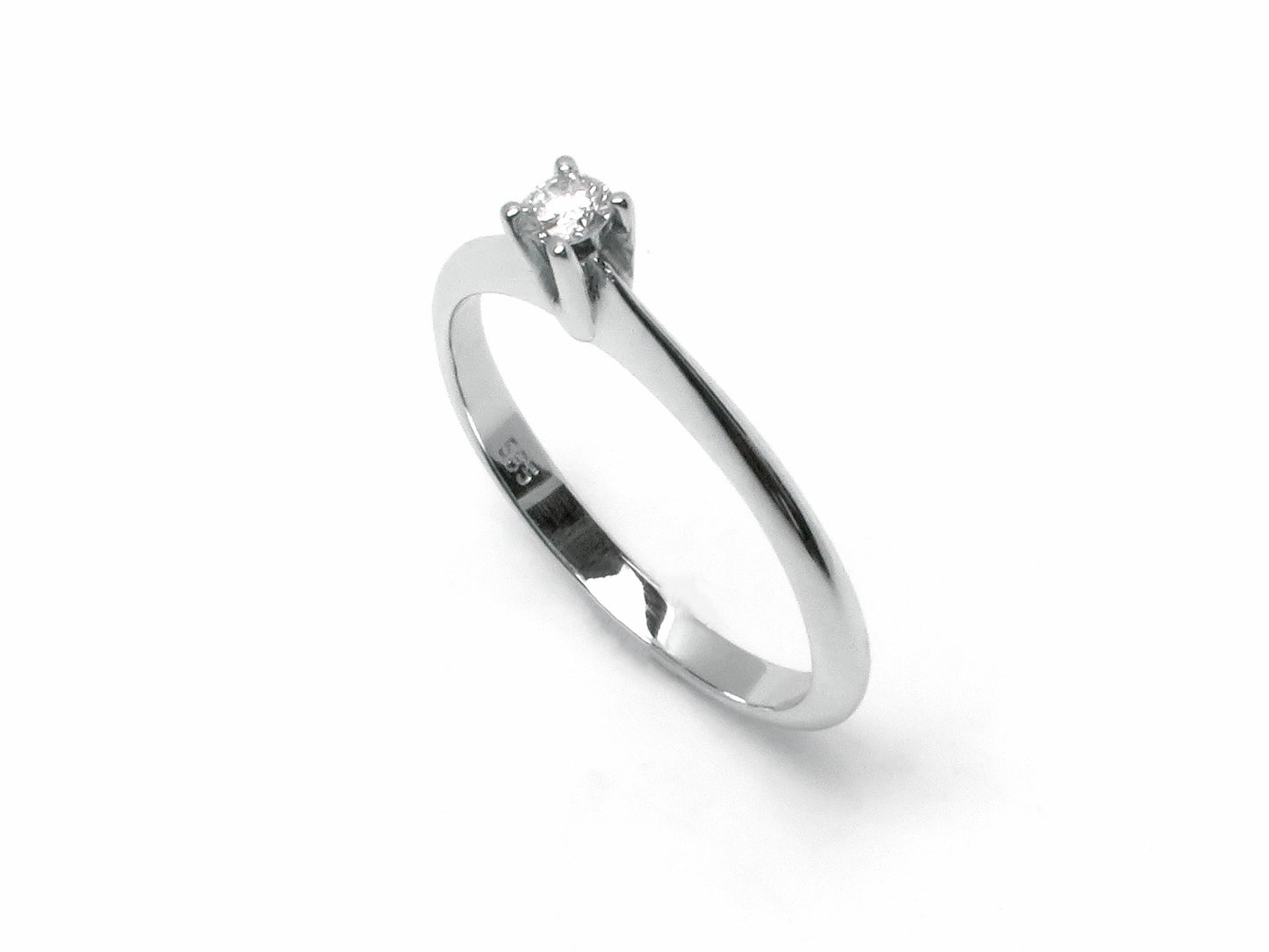 Solitär Ring 585er Weißgold
