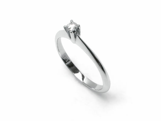 Solitär Ring 585er Weißgold